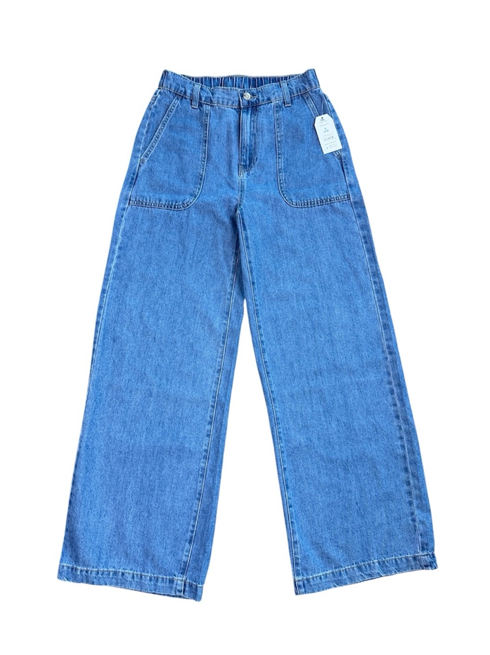 Time and Tru High Rise Wide Leg Blue Jeans